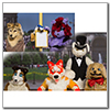 Eurofurence 2014 fursuit photoshoot. Preview picture of Neon, Luca, Scalar, …